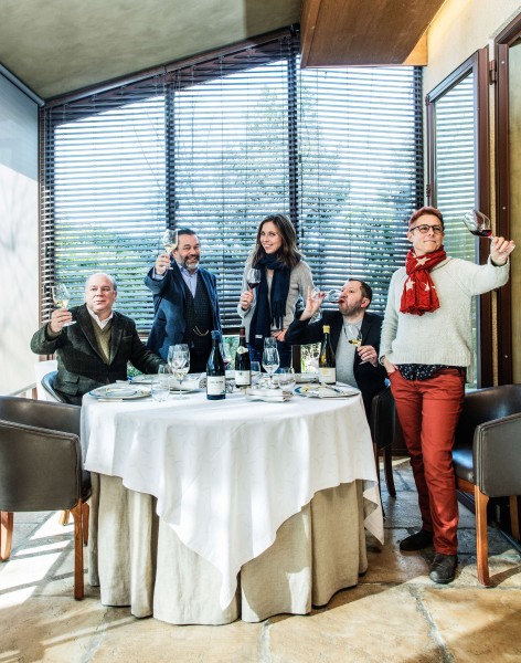 M.LAMBRON / C.FREY/M.CHAPOUTIER/G.DOS SANTOS/MJ.FAURE/ LE MONDE DES VINS